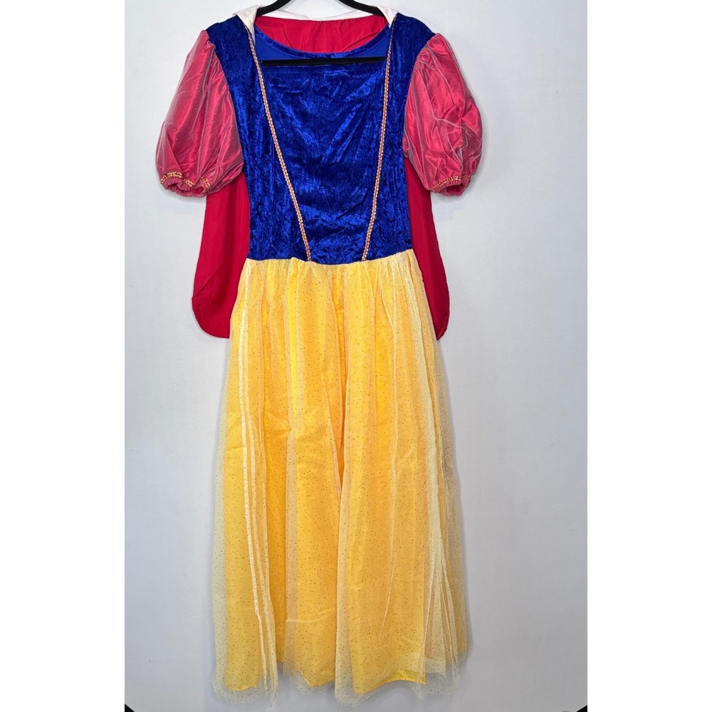 Elegant Blue and Yellow Dress with Pink Accents